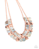 Flickering Finesse - Copper Necklace - Paparazzi Accessories Necklace Bedazzle Me Pretty Mobile Fashion Boutique