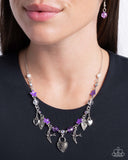 Flight of the Sparrow - Purple Necklace - Paparazzi Accessories Necklace Bedazzle Me Pretty Mobile Fashion Boutique