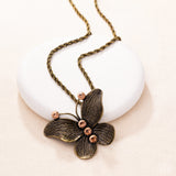 Flight Test - Brass Necklace - Paparazzi Accessories Necklace Bedazzle Me Pretty Mobile Fashion Boutique