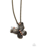 Flight Test - Brass Necklace - Paparazzi Accessories Necklace Bedazzle Me Pretty Mobile Fashion Boutique
