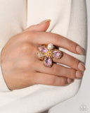 FLORAL Excellence - Pink Ring - Paparazzi Accessories Ring Bedazzle Me Pretty Mobile Fashion Boutique