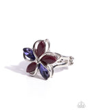 Floral Fabrication - Purple Ring - Paparazzi Accessories Ring Bedazzle Me Pretty Mobile Fashion Boutique