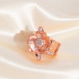 Floral Fact - Copper Ring - Paparazzi Accessories Ring Bedazzle Me Pretty Mobile Fashion Boutique