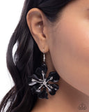 Floral Faction - Black Earrings - Paparazzi Accessories Earrings Bedazzle Me Pretty Mobile Fashion Boutique