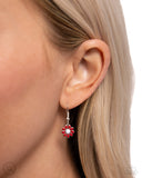 Floral Falsetto - Red Necklace - Paparazzi Accessories Necklace Bedazzle Me Pretty Mobile Fashion Boutique