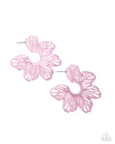Floral Fame - Pink Earrings - Paparazzi Accessories Earrings Bedazzle Me Pretty Mobile Fashion Boutique