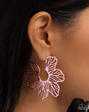 Floral Fame - Pink Earrings - Paparazzi Accessories Earrings Bedazzle Me Pretty Mobile Fashion Boutique