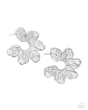 Floral Fame - Silver Earrings - Paparazzi Accessories Earrings Bedazzle Me Pretty Mobile Fashion Boutique