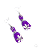 Floral Familia - Purple Earrings - Paparazzi Accessories Earrings Bedazzle Me Pretty Mobile Fashion Boutique