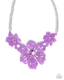 Floral Fandom - Purple Necklace - Paparazzi Accessories Necklace Bedazzle Me Pretty Mobile Fashion Boutique