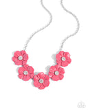 Floral Favor - Pink Necklace - Paparazzi Accessories Necklace Bedazzle Me Pretty Mobile Fashion Boutique