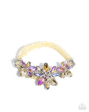 Floral Feature - Yellow Complete Look  - Paparazzi Accessories Bedazzle Me Pretty Mobile Fashion Boutique