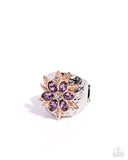 Floral Fermata - Purple Ring - Paparazzi Accessories Ring Bedazzle Me Pretty Mobile Fashion Boutique