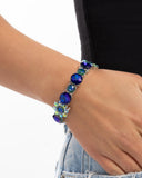 Floral Find - Green Bracelet - Paparazzi Accessories Bracelet Bedazzle Me Pretty Mobile Fashion Boutique