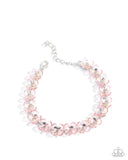 Floral First - Pink Bracelet - Paparazzi Accessories Bracelet Bedazzle Me Pretty Mobile Fashion Boutique