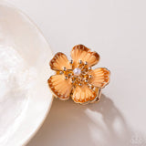Floral Fit - Orange Ring - Paparazzi Accessories Ring Bedazzle Me Pretty Mobile Fashion Boutique