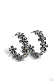 Floral Flamenco - Black Earrings - Paparazzi Accessories Earrings Bedazzle Me Pretty Mobile Fashion Boutique