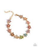 Floral Flatland - Multi Bracelet - Paparazzi Accessories Bracelet Bedazzle Me Pretty Mobile Fashion Boutique