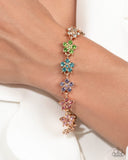 Floral Flatland - Multi Bracelet - Paparazzi Accessories Bracelet Bedazzle Me Pretty Mobile Fashion Boutique