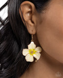Floral Flavor - Gold Earrings - Paparazzi Accessories Earrings Bedazzle Me Pretty Mobile Fashion Boutique
