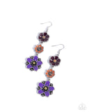 Floral Flock - Purple Earrings - Paparazzi Accessories Earrings Bedazzle Me Pretty Mobile Fashion Boutique