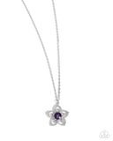 Floral Flow - Purple Necklace - Paparazzi Accessories Necklace Bedazzle Me Pretty Mobile Fashion Boutique