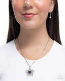 Floral Flow - Purple Necklace - Paparazzi Accessories Necklace Bedazzle Me Pretty Mobile Fashion Boutique
