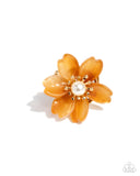Floral Force - Orange Ring - Paparazzi Accessories Ring Bedazzle Me Pretty Mobile Fashion Boutique