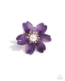 Floral Force - Purple Ring - Paparazzi Accessories Ring Bedazzle Me Pretty Mobile Fashion Boutique