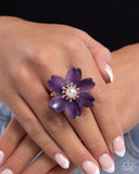 Floral Force - Purple Ring - Paparazzi Accessories Ring Bedazzle Me Pretty Mobile Fashion Boutique