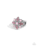 Floral Forte - Pink Ring - Paparazzi Accessories Ring Bedazzle Me Pretty Mobile Fashion Boutique