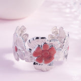 Floral Foundation - Pink Bracelet - Paparazzi Accessories Bracelet Bedazzle Me Pretty Mobile Fashion Boutique
