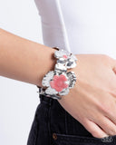 Floral Foundation - Pink Bracelet - Paparazzi Accessories Bracelet Bedazzle Me Pretty Mobile Fashion Boutique