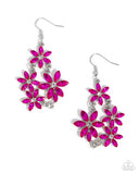 Floral Founder - Pink Earrings - Paparazzi Accessories Earrings Bedazzle Me Pretty Mobile Fashion Boutique