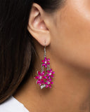 Floral Founder - Pink Earrings - Paparazzi Accessories Earrings Bedazzle Me Pretty Mobile Fashion Boutique