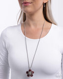 Floral Freestyle - Purple Necklace - Paparazzi Accessories Necklace Bedazzle Me Pretty Mobile Fashion Boutique