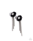 Floral Fuel - Black Post Earrings - Paparazzi Accessories Post Earrings Bedazzle Me Pretty Mobile Fashion Boutique