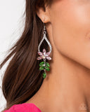 Floral Fuss - Pink Earrings - Paparazzi Accessories Earrings Bedazzle Me Pretty Mobile Fashion Boutique