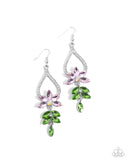 Floral Fuss - Pink Earrings - Paparazzi Accessories Earrings Bedazzle Me Pretty Mobile Fashion Boutique
