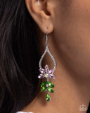 Floral Fuss - Pink Earrings - Paparazzi Accessories Earrings Bedazzle Me Pretty Mobile Fashion Boutique