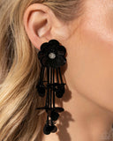 Floral Future - Black Post Earrings - Paparazzi Accessories Post Earrings Bedazzle Me Pretty Mobile Fashion Boutique