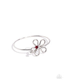 Floral Innovation - Red Bracelet - Paparazzi Accessories Bracelet Bedazzle Me Pretty Mobile Fashion Boutique