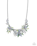 Floral Protocol - Blue Necklace - Paparazzi Accessories Necklace Bedazzle Me Pretty Mobile Fashion Boutique