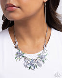 Floral Protocol - Blue Necklace - Paparazzi Accessories Necklace Bedazzle Me Pretty Mobile Fashion Boutique