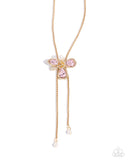 FLORAL Values - Pink Necklace - Paparazzi Accessories Necklace Bedazzle Me Pretty Mobile Fashion Boutique