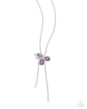 FLORAL Values - Purple Necklace - Paparazzi Accessories Necklace Bedazzle Me Pretty Mobile Fashion Boutique