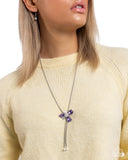 FLORAL Values - Purple Necklace - Paparazzi Accessories Necklace Bedazzle Me Pretty Mobile Fashion Boutique