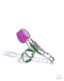 Floriculture Fever - Purple Hair Clip - Paparazzi Accessories Hair Clip Bedazzle Me Pretty Mobile Fashion Boutique