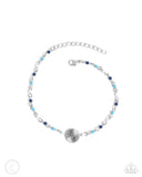 Florida Freestyle - Blue Anklet - Paparazzi Accessories Anklet Bedazzle Me Pretty Mobile Fashion Boutique