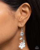 Flourishing Activity - White Earrings - Paparazzi Accessories Earrings Bedazzle Me Pretty Mobile Fashion Boutique